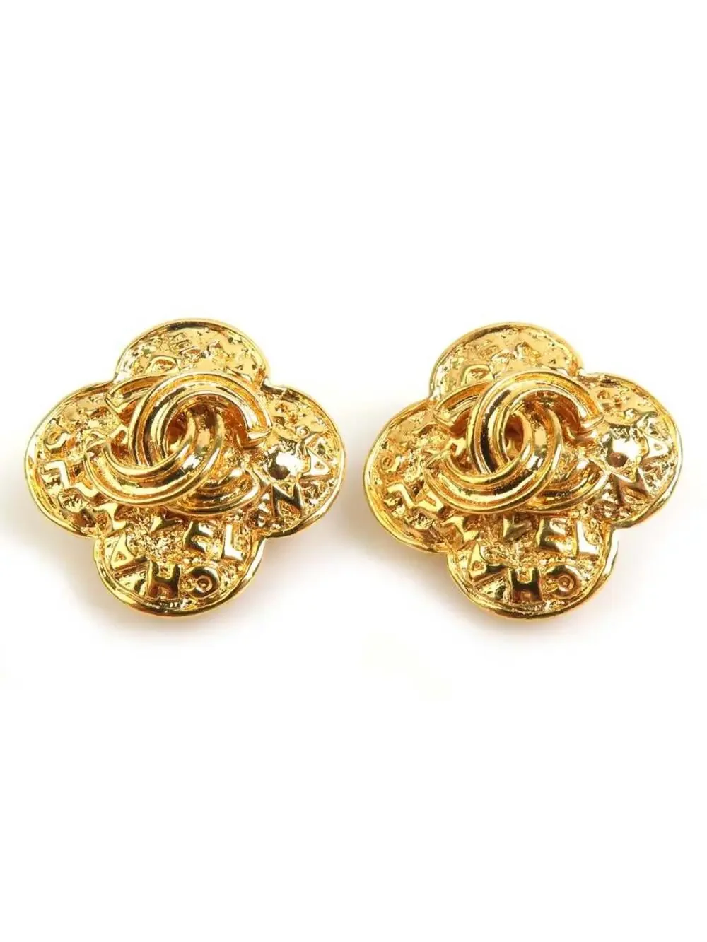 Auth Chanel Vintage Cc Logo Clip On #302846C44B